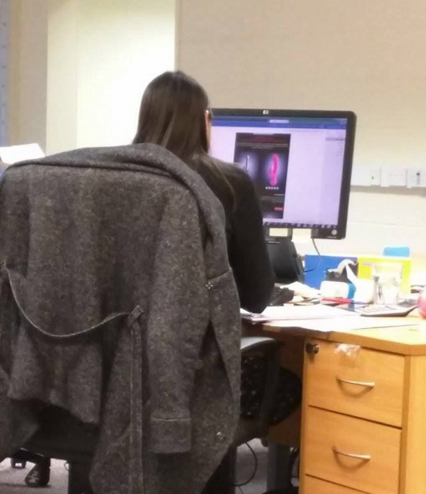 Caught shopping at work