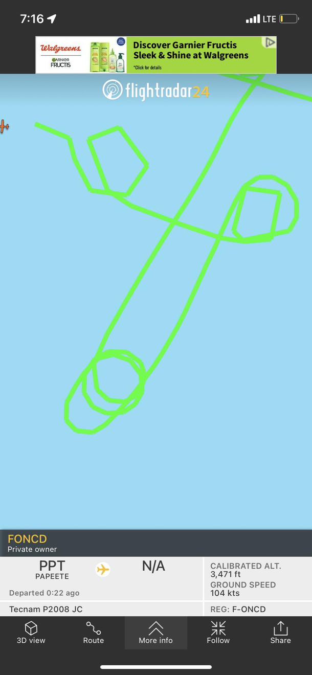 Caught this on a flight tracking app 