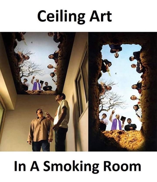 Ceiling Art in a Smoking Room