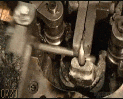 Chain being made