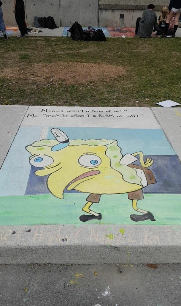 Chalk-off competition at my art school UHS
