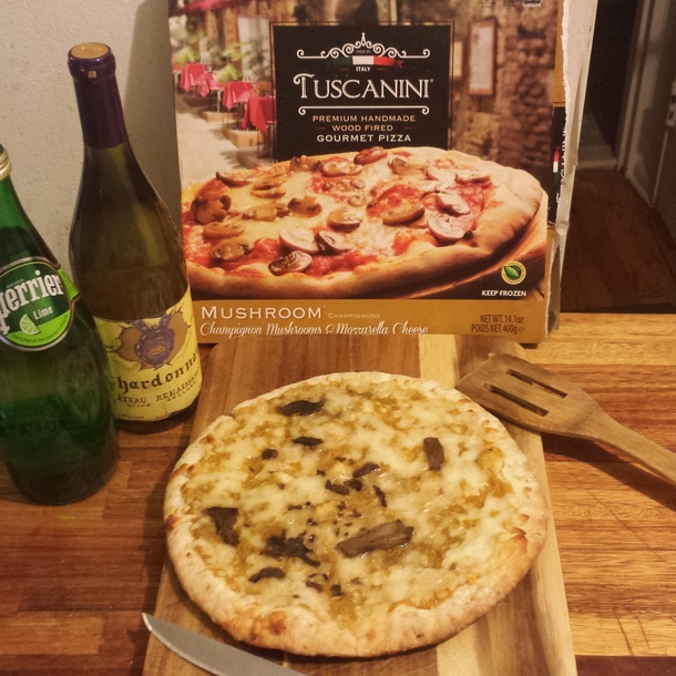 Champignon mushrooms amp mozzarella cheese pizza