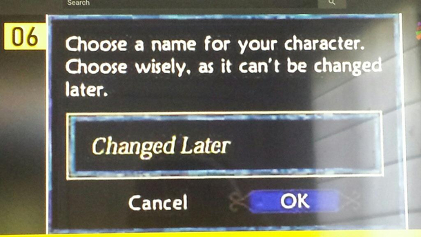 Changed later