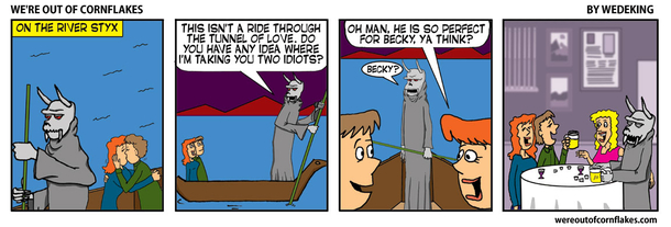 Charon takes a couple down the River Styx