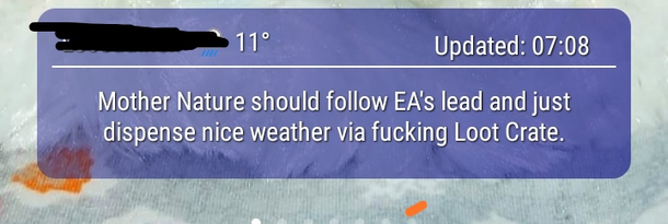 Cheeky weather app
