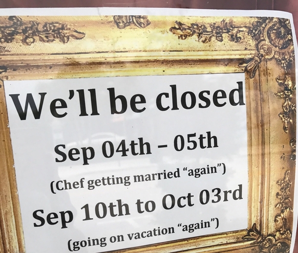 Chef getting married again