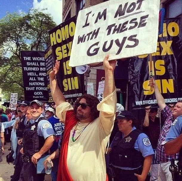 Chicago has some interesting protestors