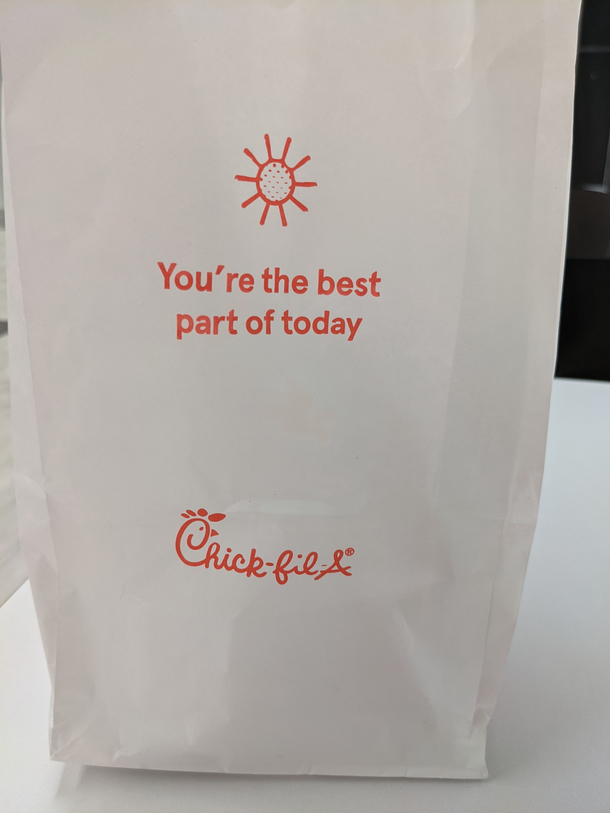 Chick-fil-A suggesting my day is gonna suck