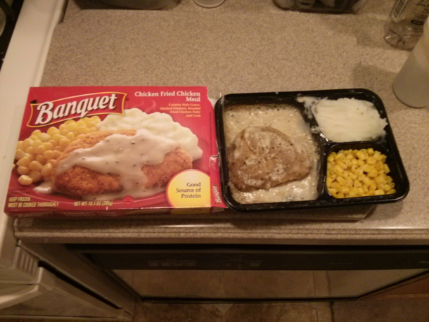 Chicken fried chicken meal