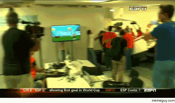 Chilean fans break through a wall trying to get into the Stadium at Maracana