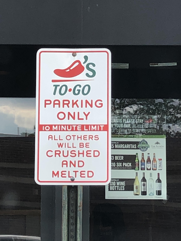 Chillis to go parking