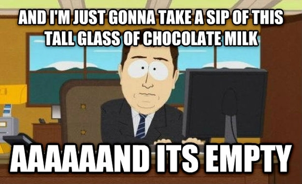 Chocolate milk is just too good to savor