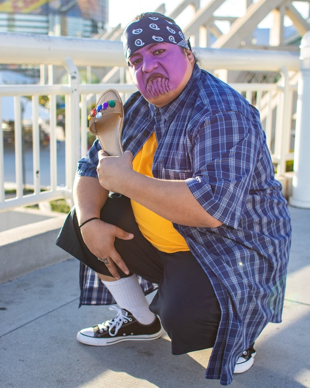 Cholo Thanos amp the Infinity Chancla at San Diego Comic-Con 
