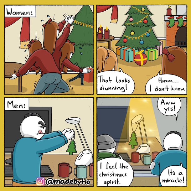 Christmas decorations men and women