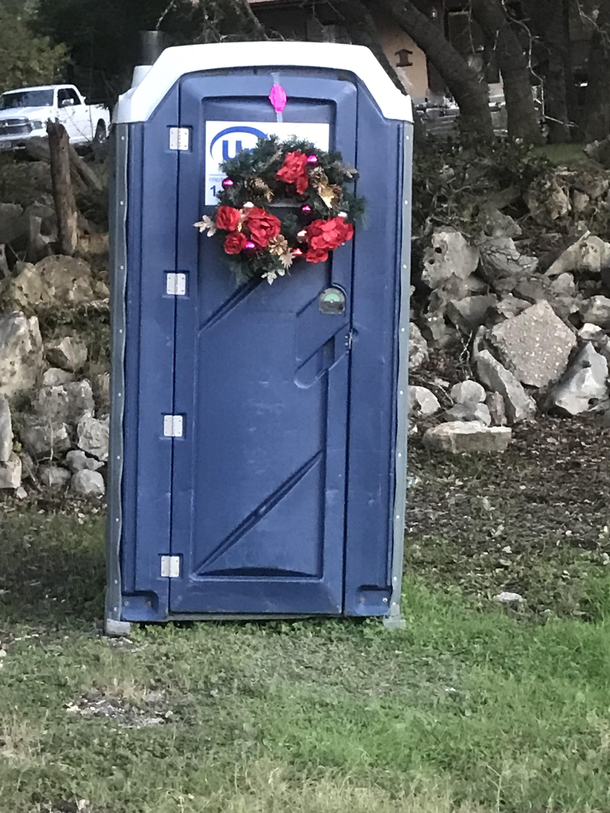 Christmas Port-a-Potty