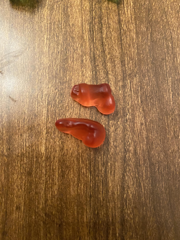 Christmas sweets my kid was eating look more like haribone than haribo