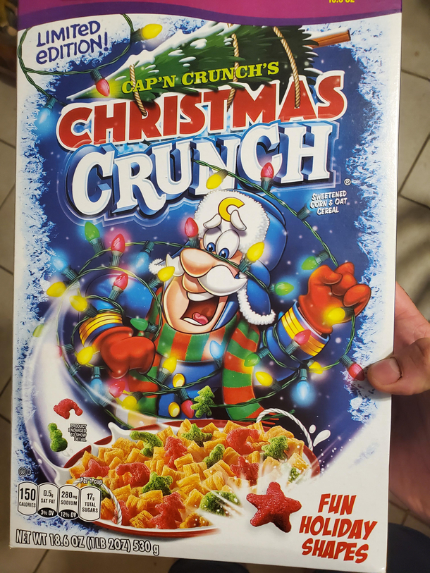 Christmas Tree and Star Shaped Crunchberries because this Cereal wasnt Stabby enough