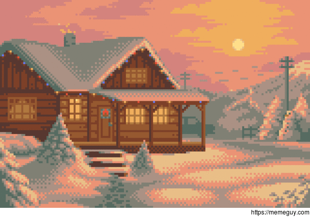 Christmas Vacation  I want to share my recent pixel art with you and wish everyone a Merry Christmas