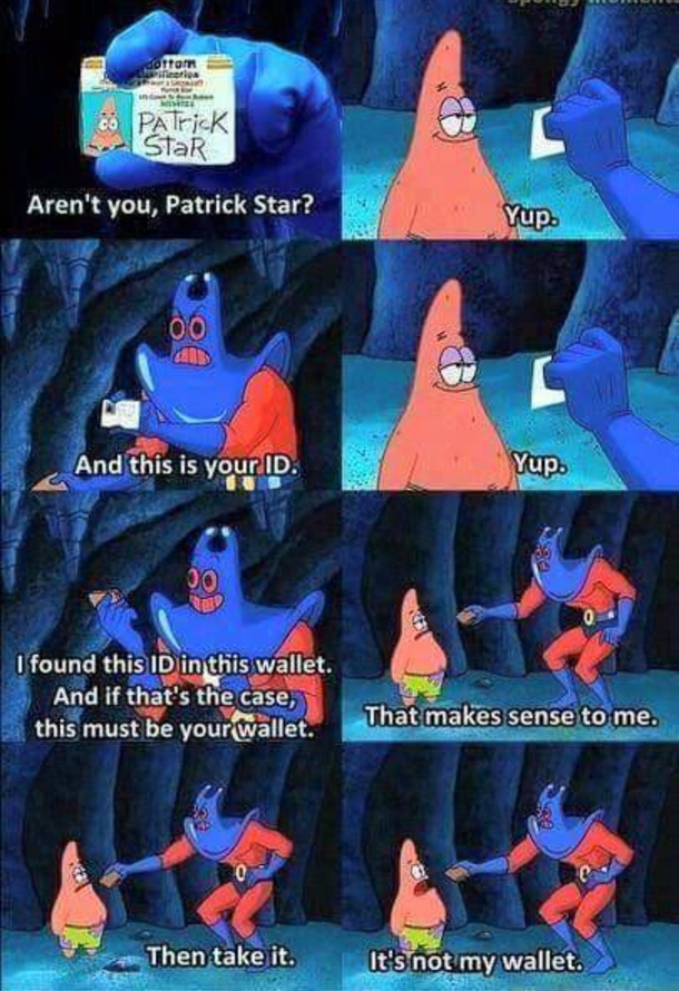 Classic Sponge Bob humor