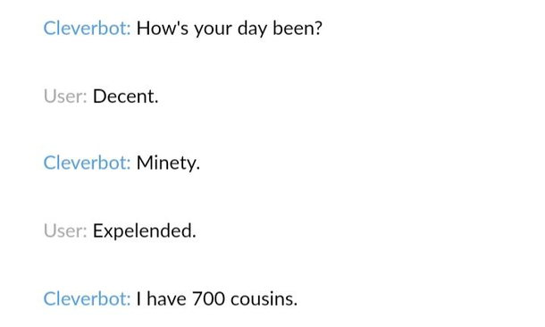 Clever bot can be so random