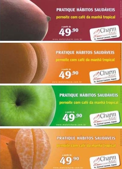 Clever fruit advertising