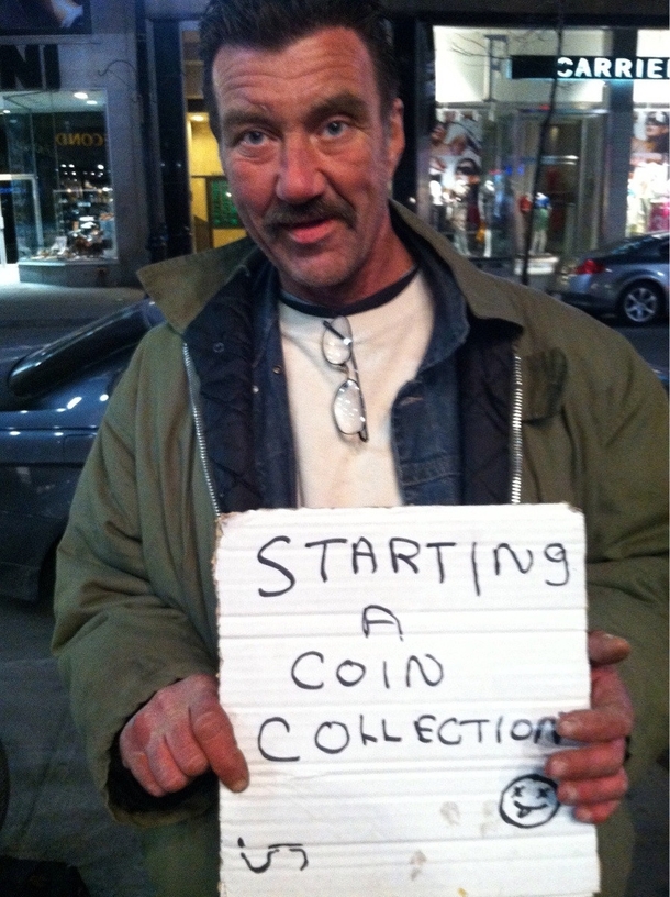 Clever homeless guy in Montreal