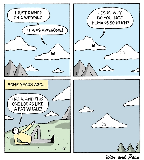 Clouds have feelings too