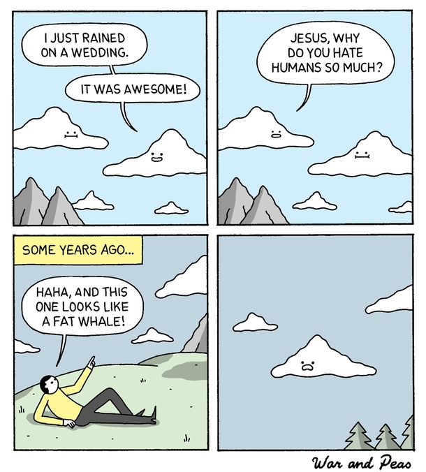 Clouds have feelings too