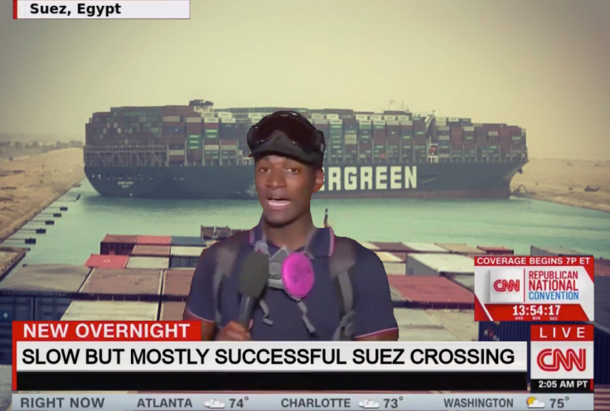 CNN Live report from Suez Canal