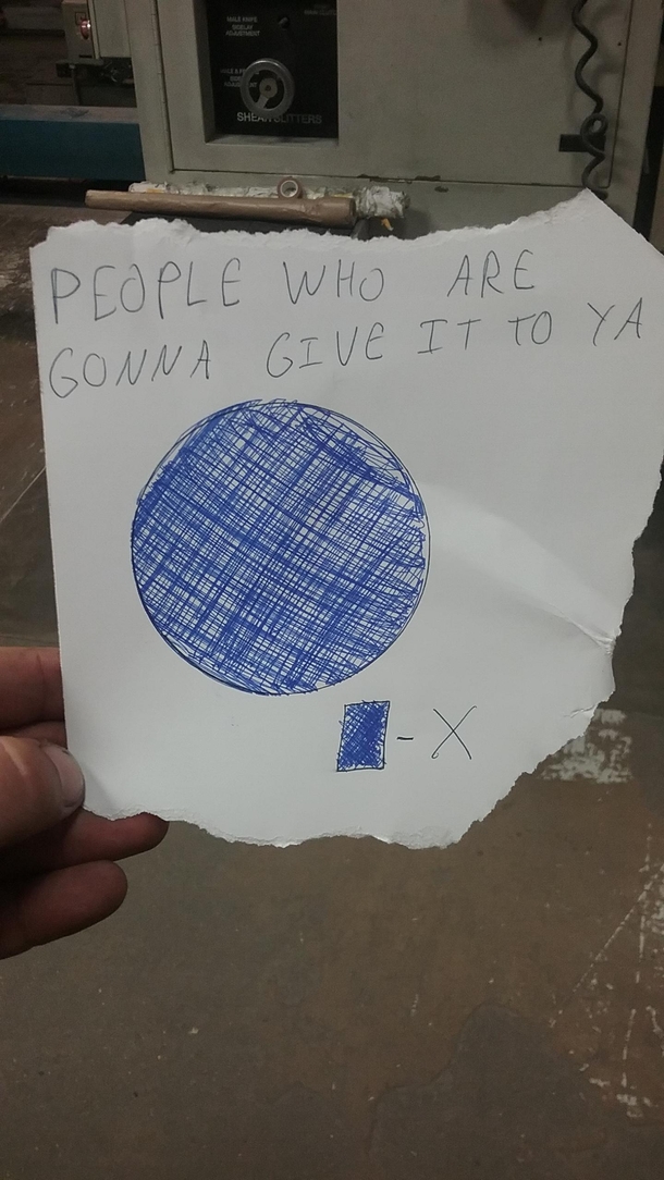 Co-worker just handed me this