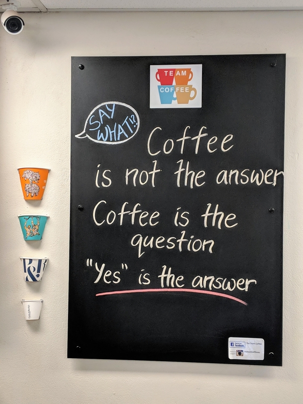 Coffee is not the answer