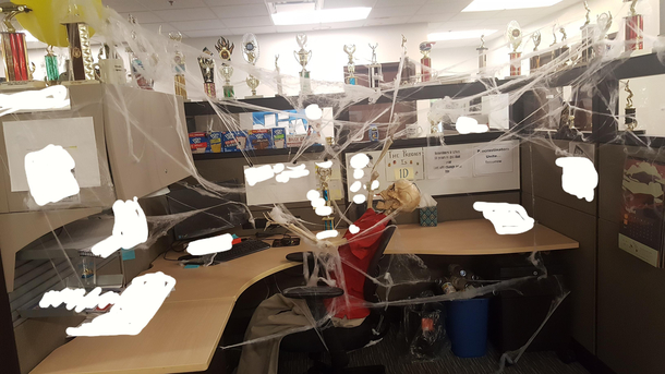 Colleague is out for  weeks so our prank wars continue I might add a couple more details
