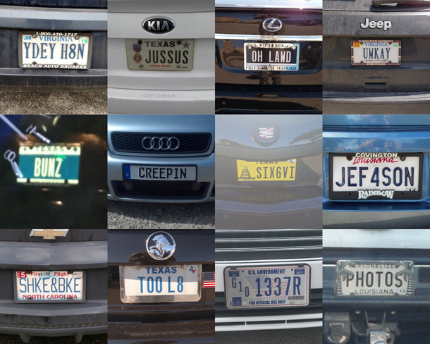 Collection of some funnyinteresting license plates Ive seen over the years all photos taken by me not via online image search