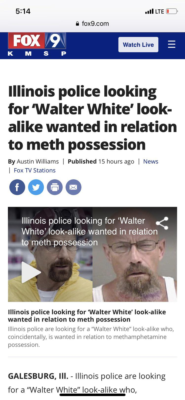Come on Walter dont get high on your own supply lol
