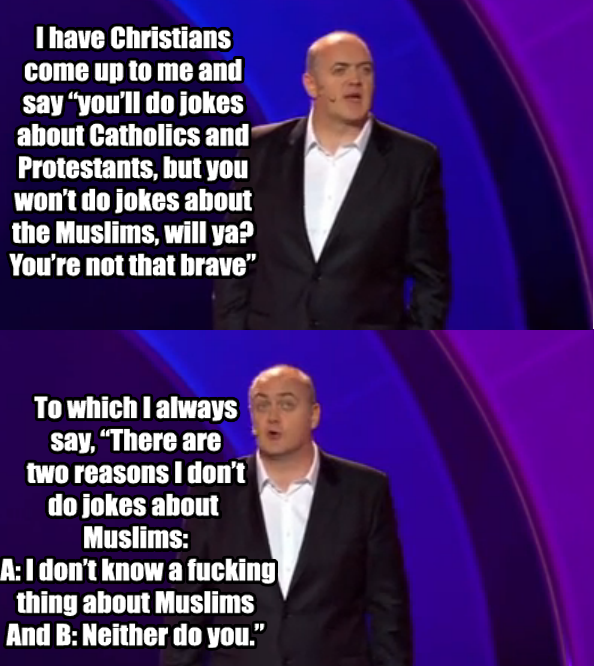 Comedian explains why he doesnt do jokes about Muslims