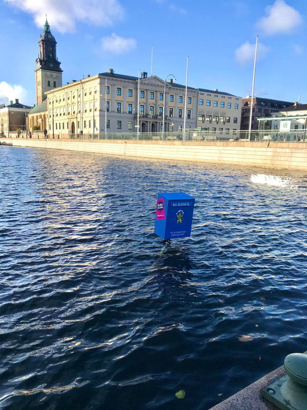 Complaints drop-off box for the city of Gothenburg Sweden