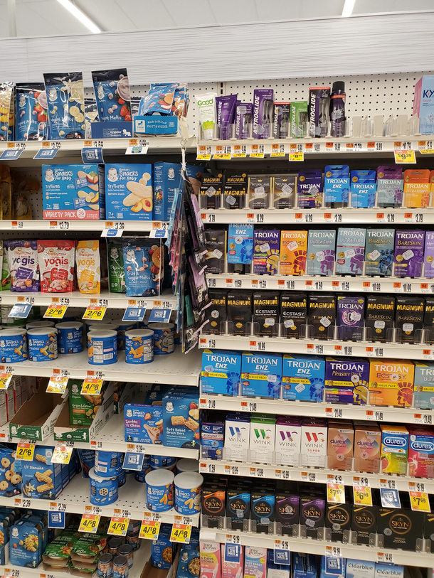 Condoms in the baby aisle Makes sense