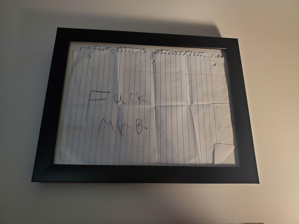Confiscated this note from one of my students