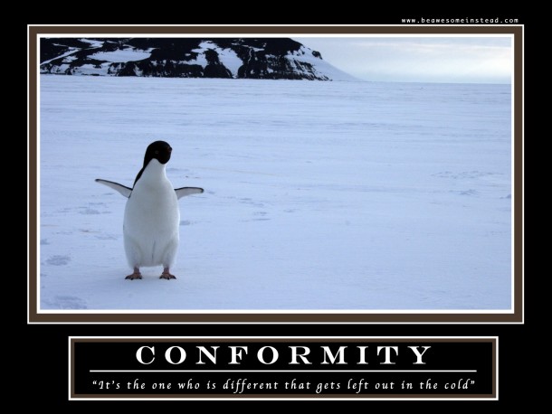 Conformity- The Demotivational poster from How I Met Your Mother