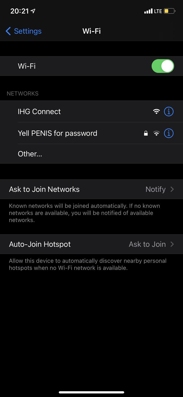 Connecting to the WiFi at my hotel Do I dare try the second option Still laughing