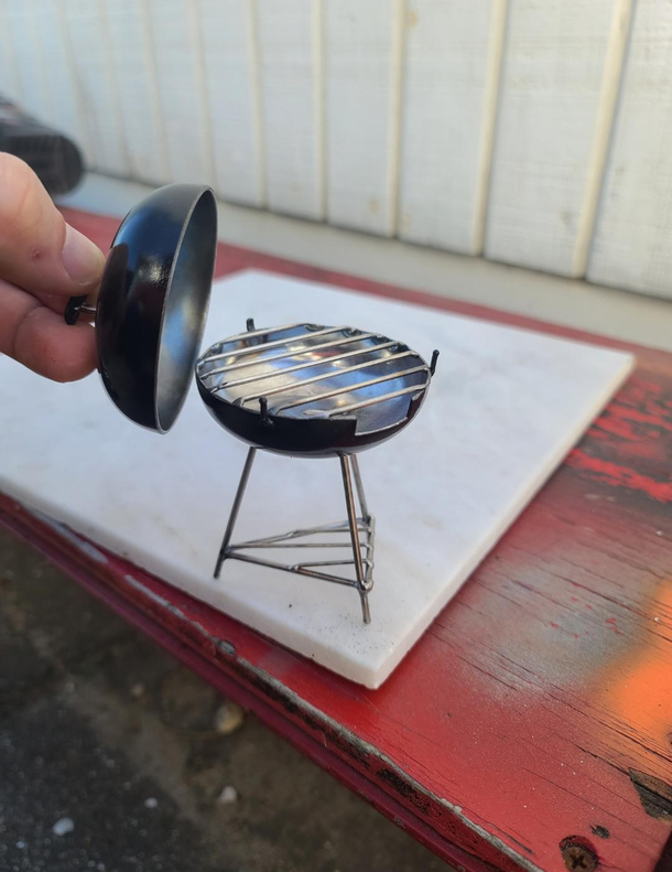 Converted a Bike Bell into a Tiny Grill Who Wants Baby Bike Ribs