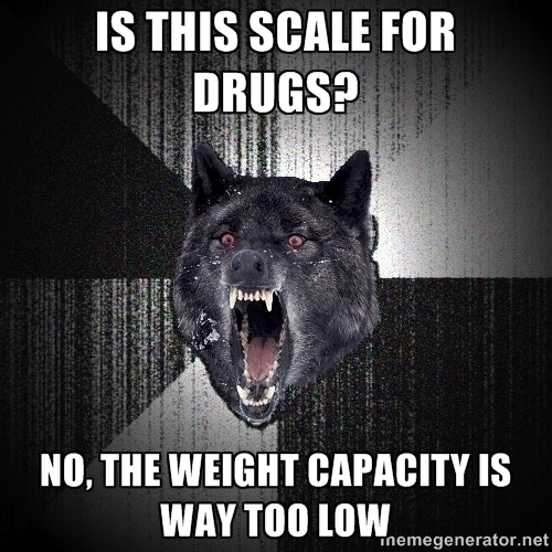 Cops were in my apartment for unrelated reasons one of them asked about my food scale