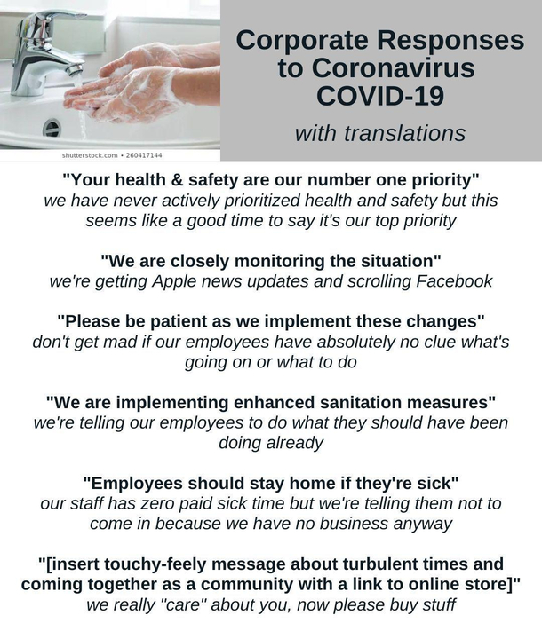 Corporate Responses to Coronavirus COVID- with translations