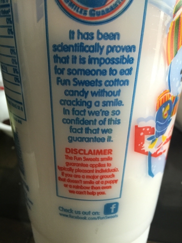 Cotton Candy Disclaimer