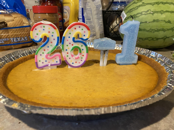 Couldnt find a two and a five for my daughters birthday cheesecake had to improvise
