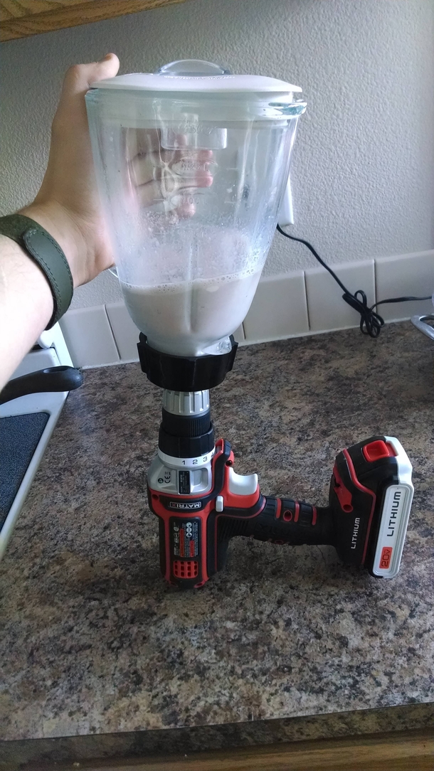 Couldnt find the bottom part of my blender so I improvised