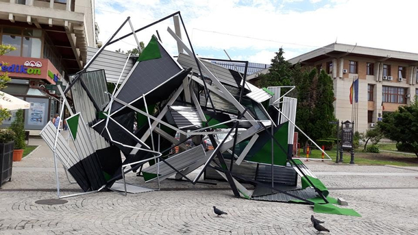 Crappy art installation you say I raise you this k euro art installation No hurricanes have been reported in the area