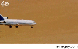 Crash Landing of a Boeing  in the desert