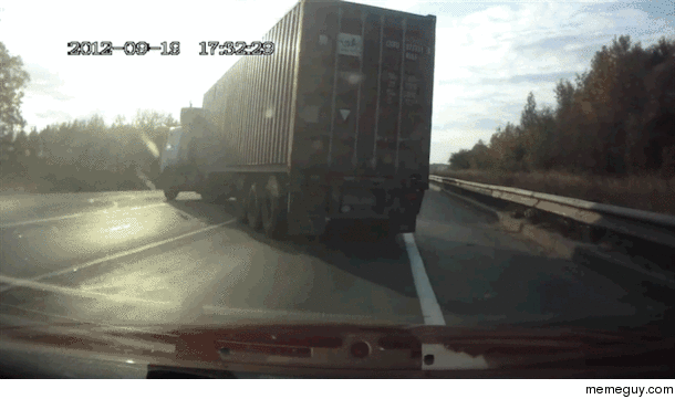 Crash sends truck driver gracefully out of windshield