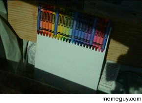 Crayons in the sun